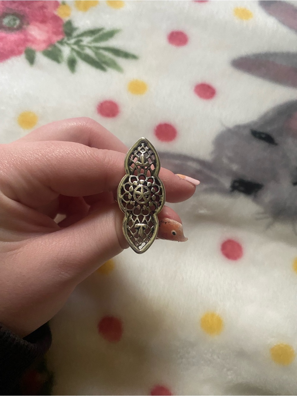 Filigree Statement Ring in Antique Gold - Women Jewelry